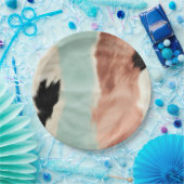 ピーチミントクリーム女性のカーボーイコウィド ペーパープレート (パーティー)