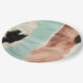 ピーチミントクリーム女性のカーボーイコウィド ペーパープレート (アングル)