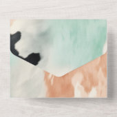 ピーチミントホワイトウエスタンコウィド オールインワン招待状 (裏面)