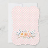 ピーチミントミントミーベビーガールまたはsipと表示パーティー 招待状 (裏面)