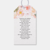 ピーチミント多肉性フローラブライダルディスプレイシャワー ギフトタグ (正面)