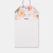 ピーチミント多肉性フローラブライダルディスプレイシャワー ギフトタグ (裏面)
