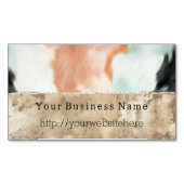 ピーチミント女性のカーボーイコウィド マグネット名刺 (正面)