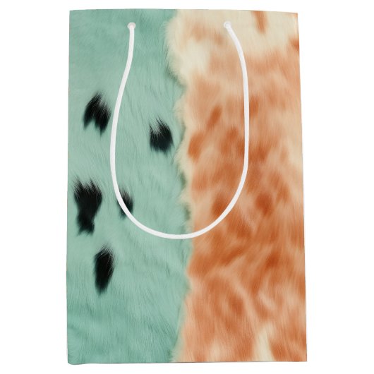 ピーチミント女性のカーボーイコウィド ミディアムペーパーバッグ (正面)