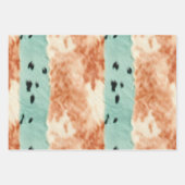 ピーチミント女性のカーボーイコウィド ラッピングペーパーシート (正面)