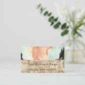 ピーチミント女性のカーボーイコウィド 名刺 (スタンド正面)