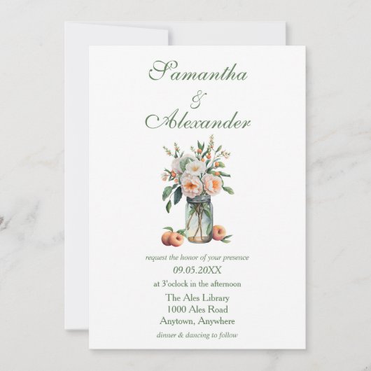 ピーチメイソンジャー結婚ズ 招待状 (正面)