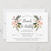 ピーチメドウのブランチ＆バブルリー ブライダルシャワーの招待状 招待状 (正面)