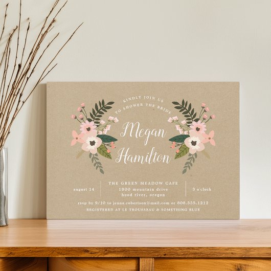 ピーチメドウクラフトブライダルシャワー招待 招待状