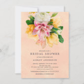 ピーチメドウフローラブライダルシャワー招待状 招待状 (正面)