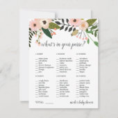 ピーチメドウベビーまたはブライダルシャワー財布ゲーム (正面)