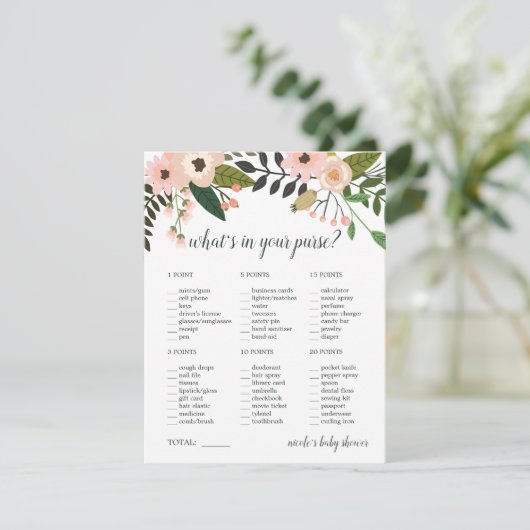 ピーチメドウベビーまたはブライダルシャワー財布ゲーム (スタンド正面)