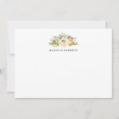 ピーチメドウ |ひなパーソナライズされた形カード ノートカード (正面)