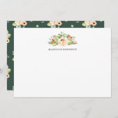 ピーチメドウ |ひなパーソナライズされた形カード ノートカード (正面/裏面)