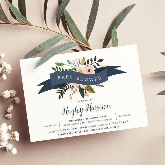 ピーチメドウ |ベビーシャワー招待状 招待状