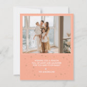 ピーチメリークリスマスニューイヤーフォトホリデーカード (裏面)