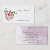 ピーチモダンウォーターフローラベーカリーパティシシェフ 名刺 (正面/裏面)