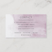 ピーチモダンウォーターフローラベーカリーパティシシェフ 名刺 (裏面)