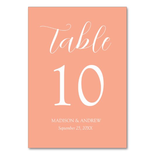ピーチモダンエレガンス結婚ズ テーブルナンバー (正面)