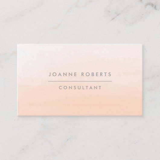 ピーチモダンオレングラデーションジ美しいまたはプロフェッショナル 名刺 (正面)