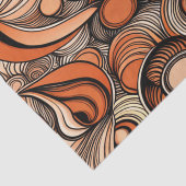 ピーチモダンオレンジの抽象芸術パターンの切り離し 薄葉紙 (詳細)