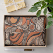 ピーチモダンオレンジの抽象芸術パターンの切り離し 薄葉紙 (ギフト)