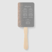 ピーチモダングリッターエッジグレー結婚式 プログラム ハンドファン (裏面)