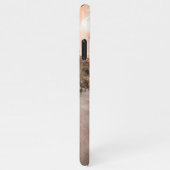 ピーチモダンサンセットビーチフォトモノグラムM名 iPhoneケース (右側)