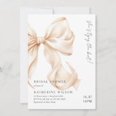 ピーチモダンタンボウブライダルシャワー 招待状 (正面)