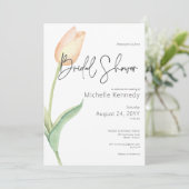 ピーチモダンチューリップソロブライダルシャワー 招待状 (スタンド正面)