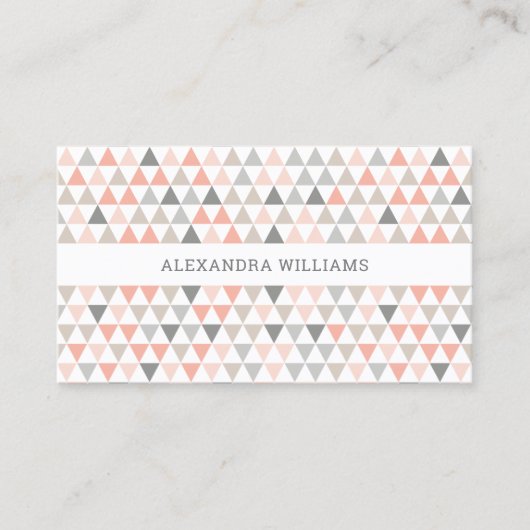 ピーチモダンニュートラル柄名刺 名刺 (正面)