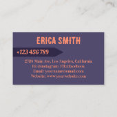 ピーチモダンハウスクリーナーメイドサービスロゴ 名刺 (裏面)