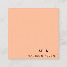 ピーチモダンフエレガントズ美しいプロフェッショナル スクエア名刺