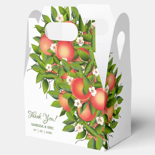 ピーチモダンフルーツ |結婚式の引き出物ボックス フェイバーボックス (オープン)