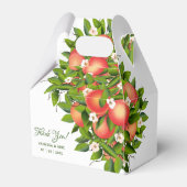ピーチモダンフルーツ |結婚式の引き出物ボックス フェイバーボックス (正面サイド)