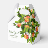 ピーチモダンフルーツ |結婚式の引き出物ボックス フェイバーボックス (正面サイド)