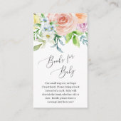 ピーチモダンフローラエレガントベビーシャワー エンクロージャーカード (正面)