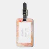 ピーチモダンフローラ新婚新婚旅行 ラゲッジタグ (正面縦)
