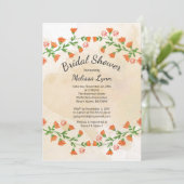 ピーチモダンフローラ秋ブライダルシャワー 招待状 (スタンド正面)