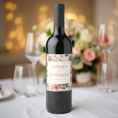 ピーチモダン結婚ス ワインラベル