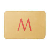 ピーチモノグラムイエロー バスマット (正面)