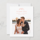 ピーチモノグラム結婚ズ サンキューカード (正面)