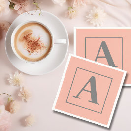 ピーチモノグラム スタンダードカクテルナプキン