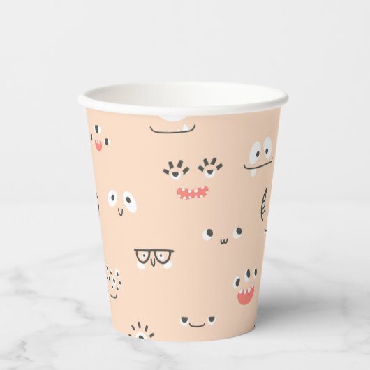 ピーチモンスターアイズパーティーカップ 紙コップ (正面)