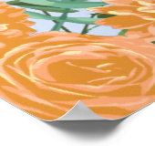 ピーチライトブルー結婚ズバラフローラ ポスター (角)