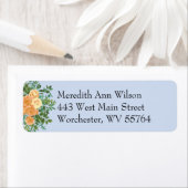 ピーチライトブルー結婚ズバラフローラ ラベル (インサイチュ)