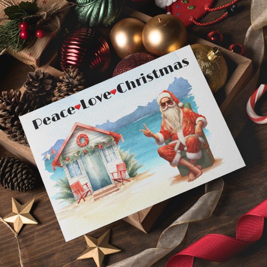 ピーチラブクリスマスサンタビーチ シーズンカード
