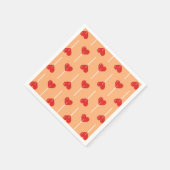 ピーチラブスクーカーズレッド スタンダードカクテルナプキン (角)