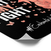 ピーチリボンおばさん子宮内膜がん認識度 ポスター (角)