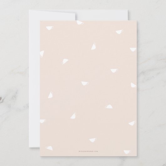 ピーチリージェンシーアフタヌーンティーブライダル/ウェディングシャワー 招待状 (裏面)